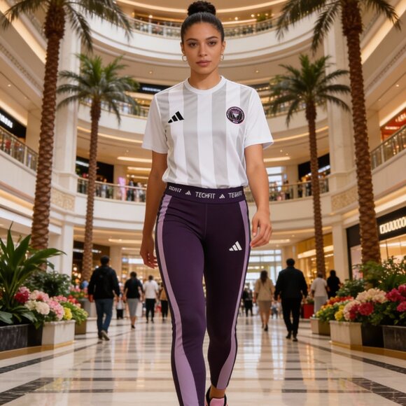 adidas Tops - Adidas‎ Women’s 2-Piece Jersey XL & Tights L Aurora Plum/Powder Pink